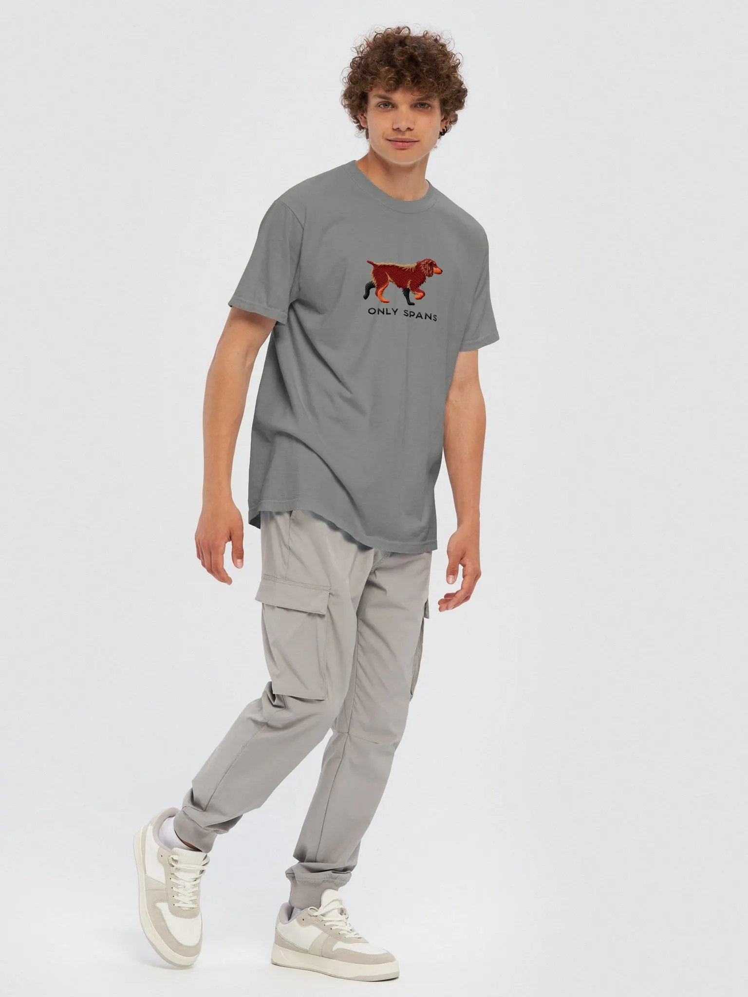 Only Spans T-Shirt(Embroidered) of a Working Cocker Spaniel(Liver & Tan) product image (10)