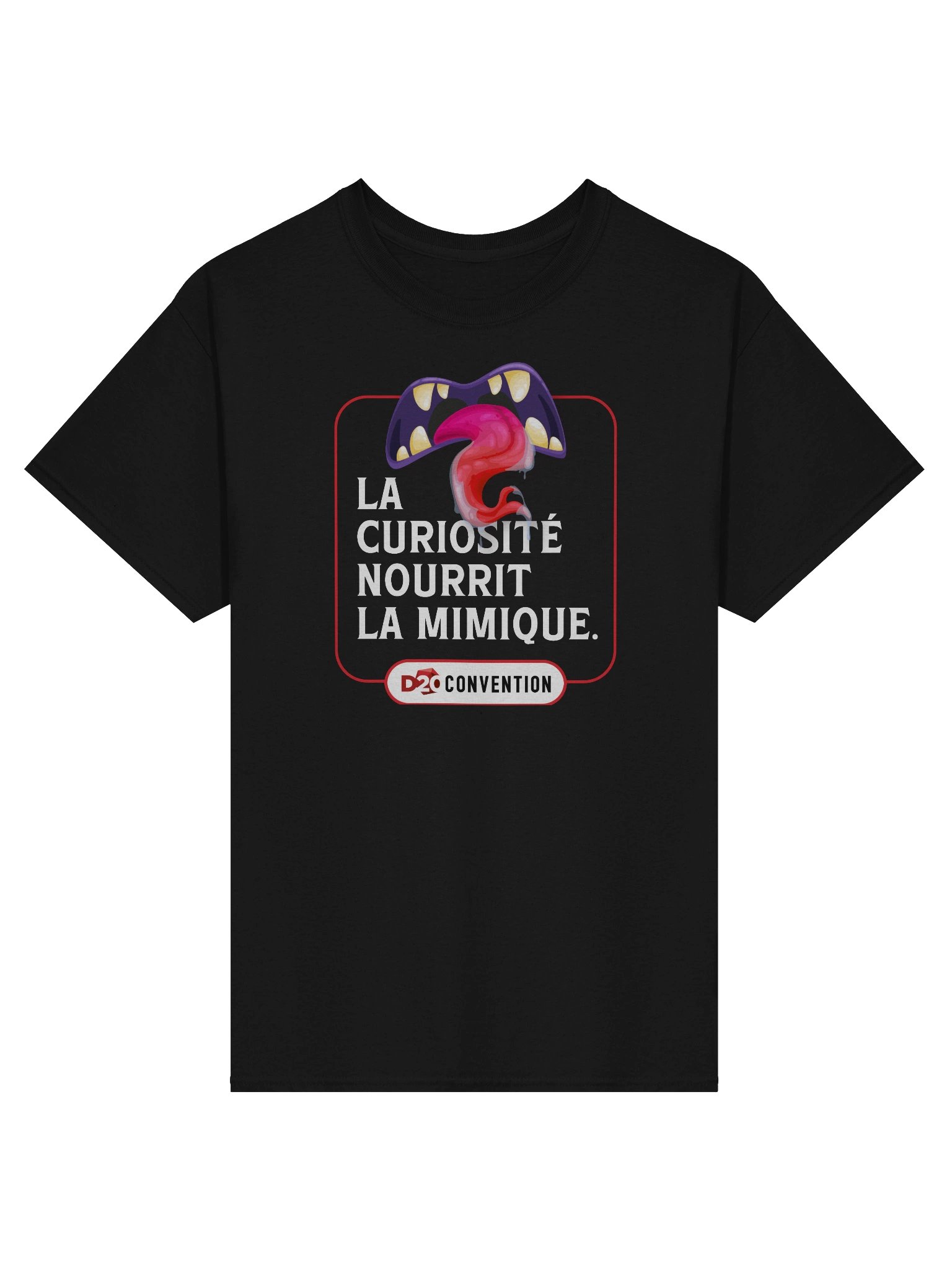 D20 - Mimique - T-shirt noir product image (1)