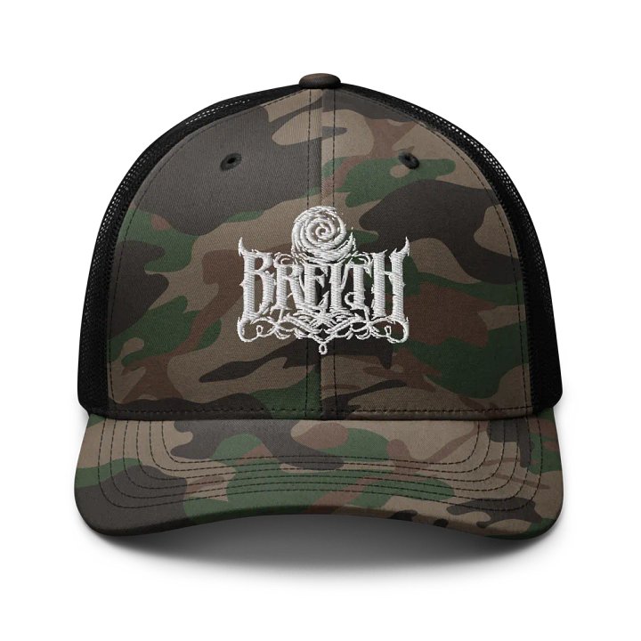 Breith White Logo Camo Trucker Hat product image (1)