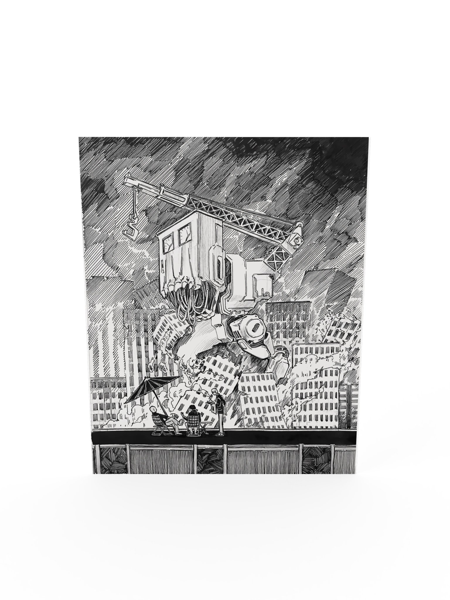 Inktober art. “Contraption" (Poster) product image (5)