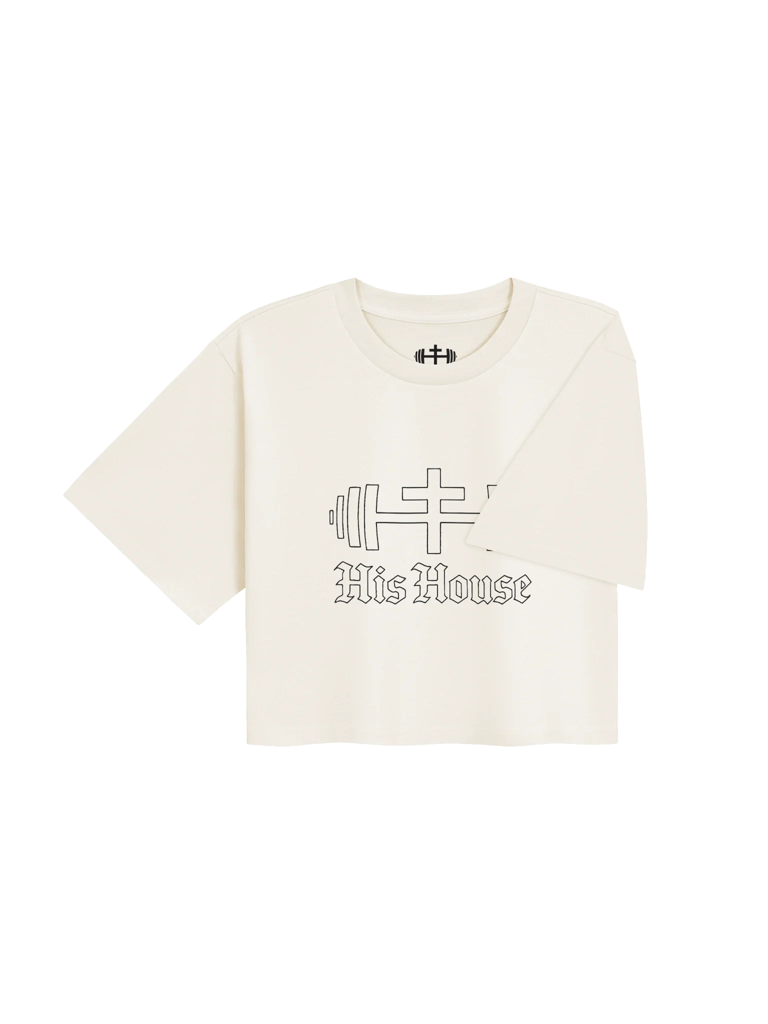 His House Womens Classic Crop Tee - Orchid/White/Ecru by His House