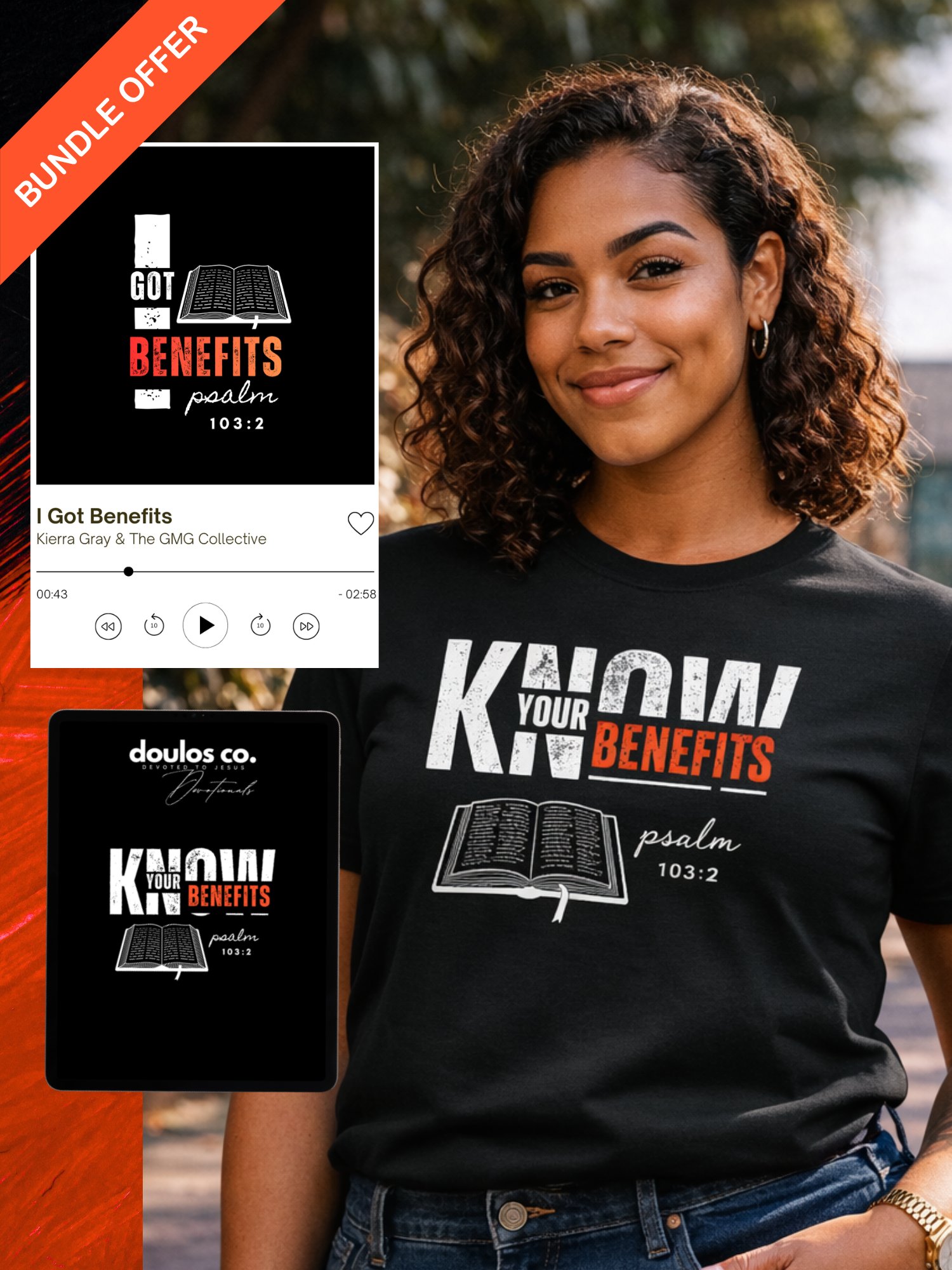 Benefits Bundle - Know Your Benefits T-Shirt, Song, & Devotional product image (1)