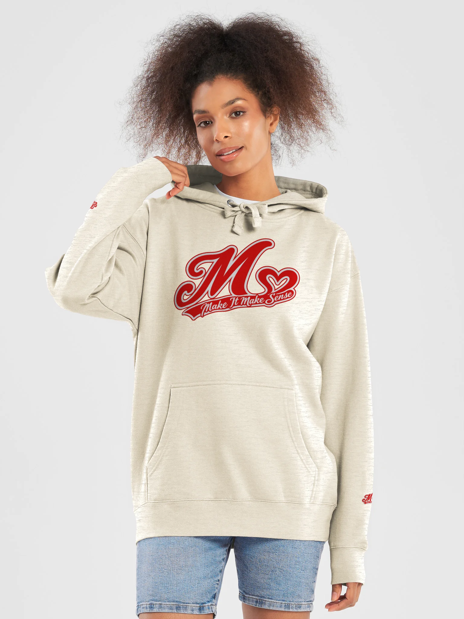 Make It Make Sense Red M Logo Hoodie product image (6)