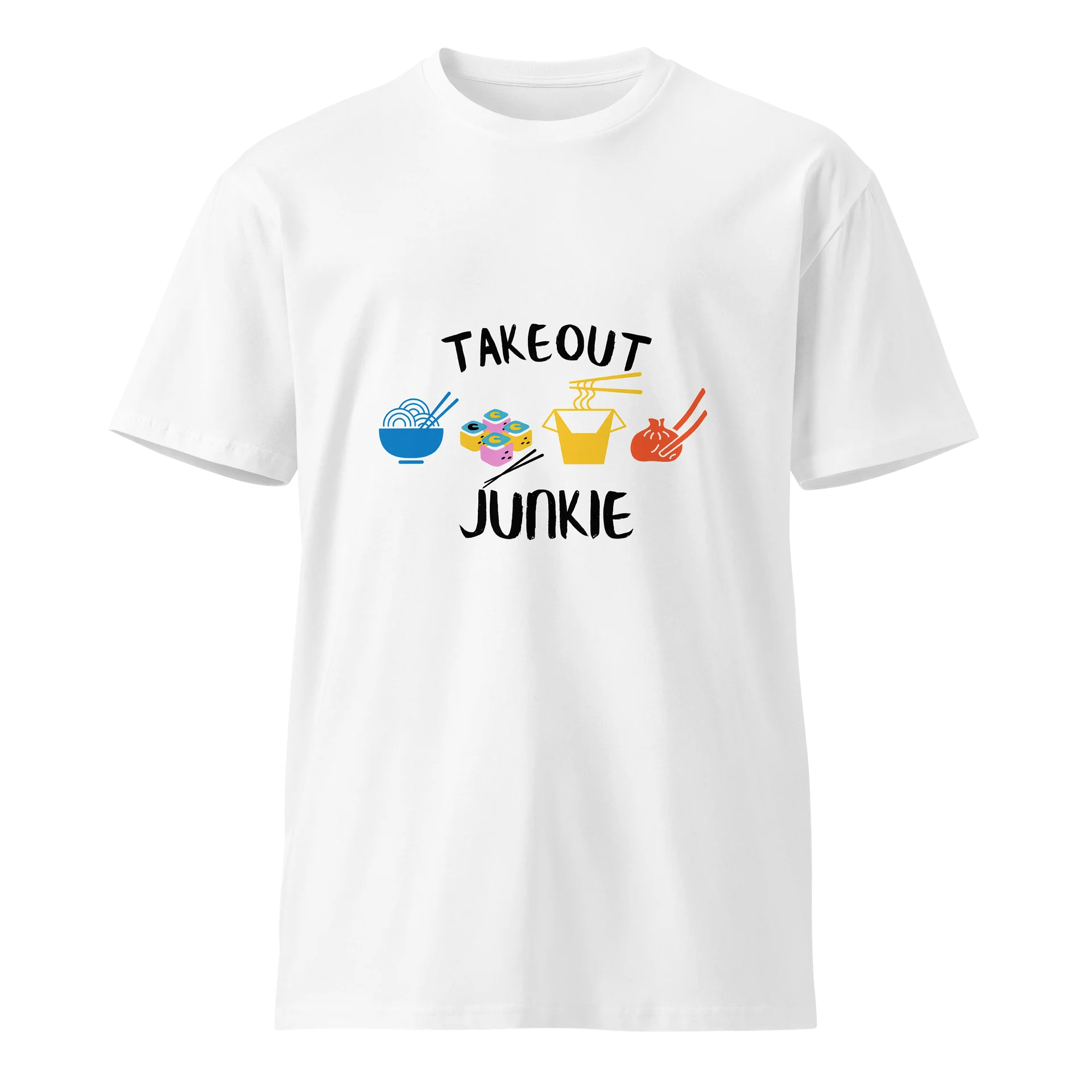 Take Out Junkie - Asian Food Lover - White AS Colour Unisex Premium T-Shirt product image (3)