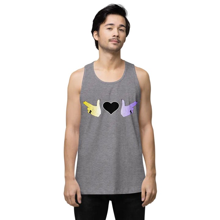 Finger Guns (enby flag) Tank M product image (1)