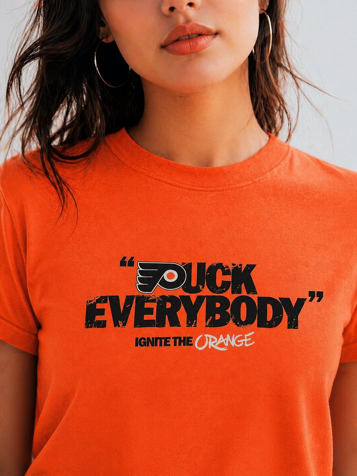 Philadelphia Flyers "Puck Everybody" T-Shirt | Ignite the Orange 2026 Playoffs Tee product image (1)