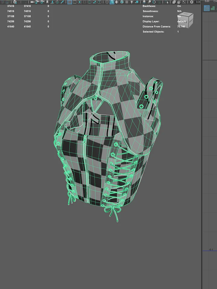 Goth Top /Unwarapping, Fbx, Obj product image (2)