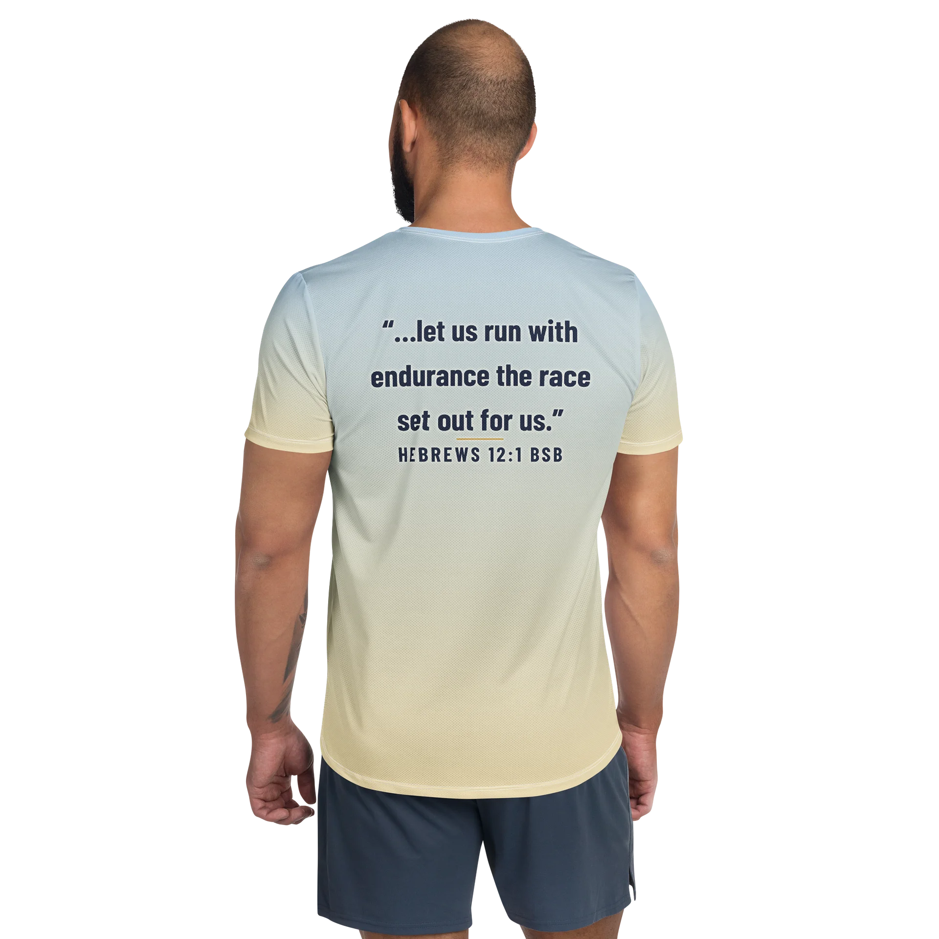 Sunrise Athletic Tee — Let Us Run With Patience product image (2)