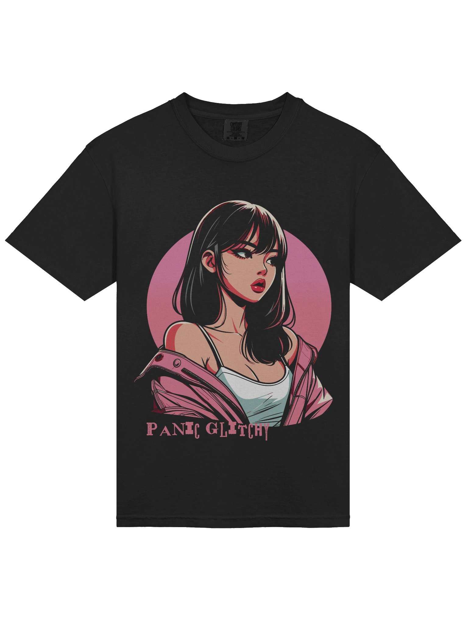 Panic Glitchy Dream Girl Pink Sunset Tee product image (10)
