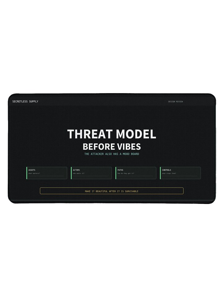 Threat Model Before Vibes Desk Mat product image (1)
