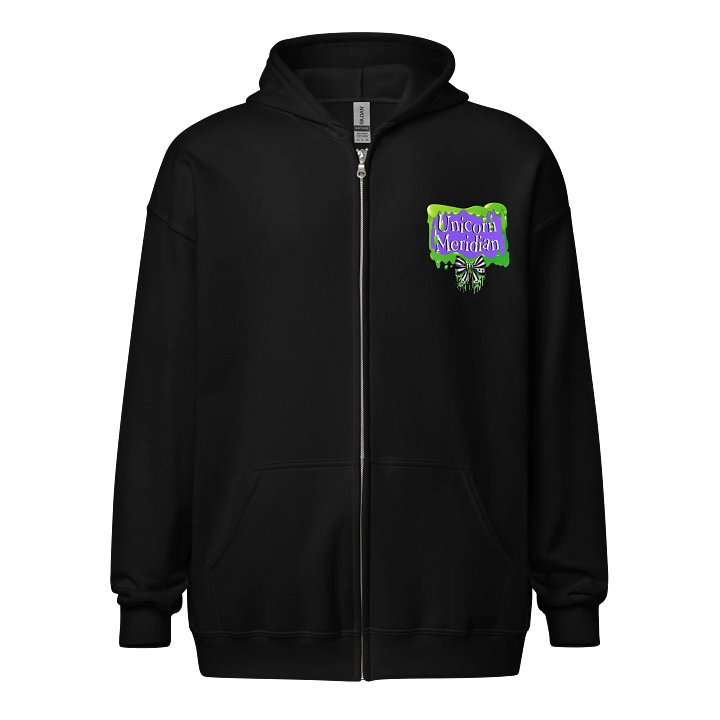 [UM Designs] Coquette Bow with Slime - Unisex Graphic Zip Hoodie product image (2)