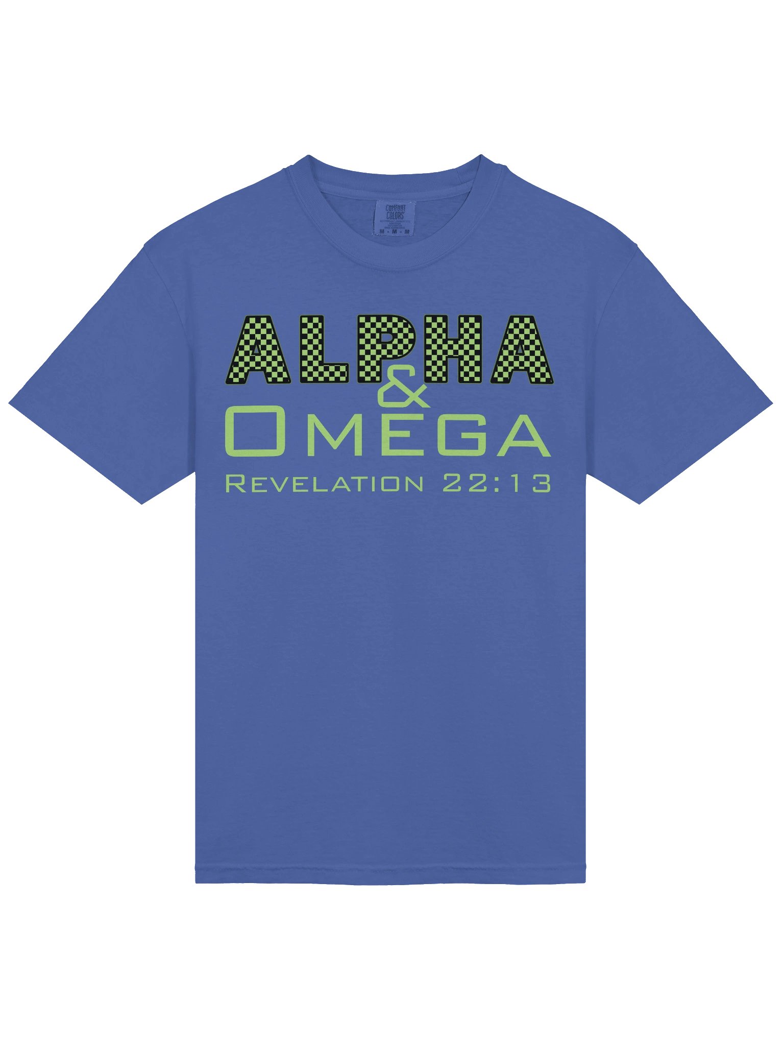 Alpha & Omega Christian Comfort Colors T-Shirt | Jesus Christ Faith Tee | Inspirational Bible Verse Shirt for Believers product image (3)