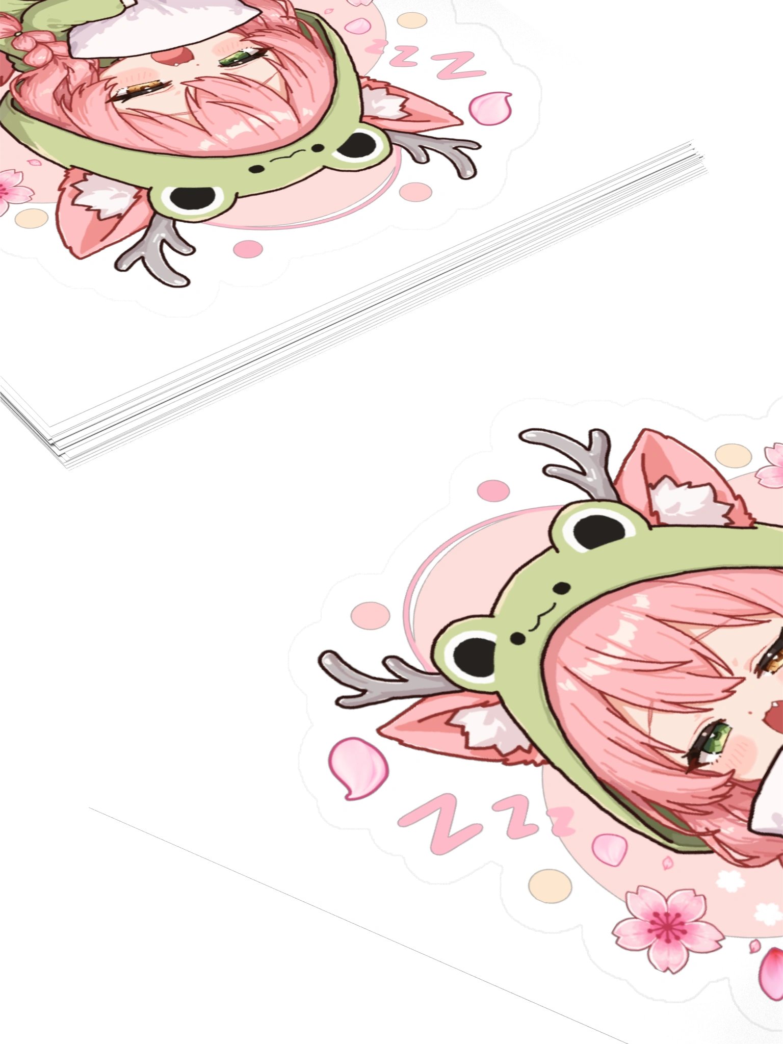 🌸 Sleepy Frog Fox Sticker product image (4)