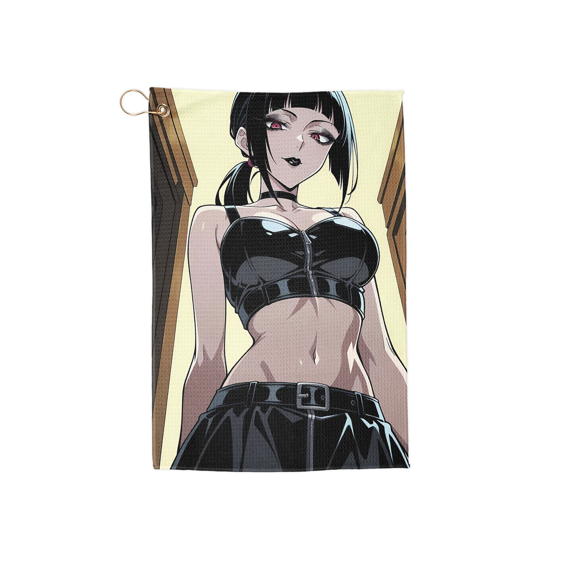 Luna Rain Original Character Emo Golf Towel | Red Eyes Latex Aesthetic Microfiber product image (1)