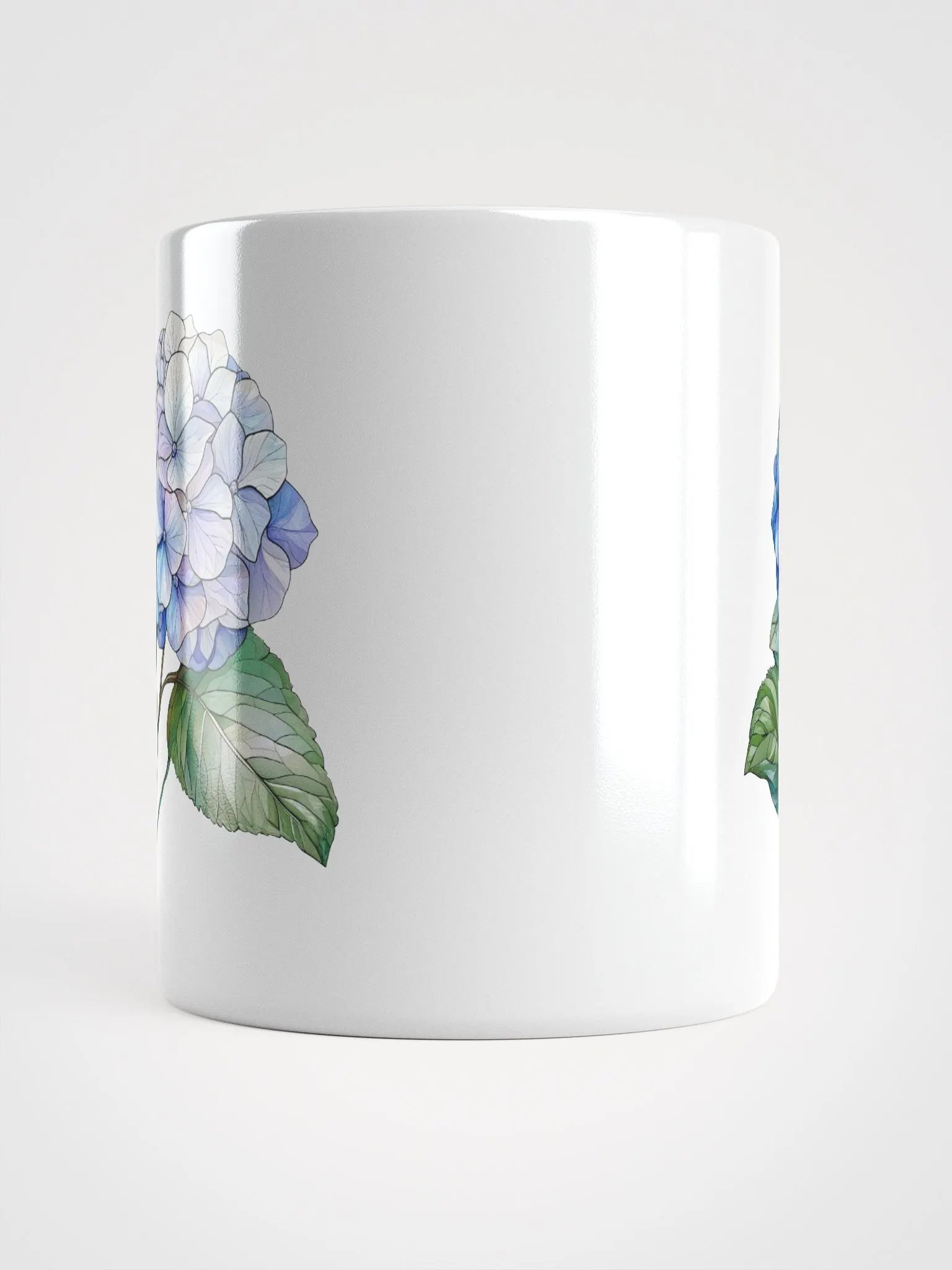 Stained Glass Hydrangea White Glossy Mug product image (15)
