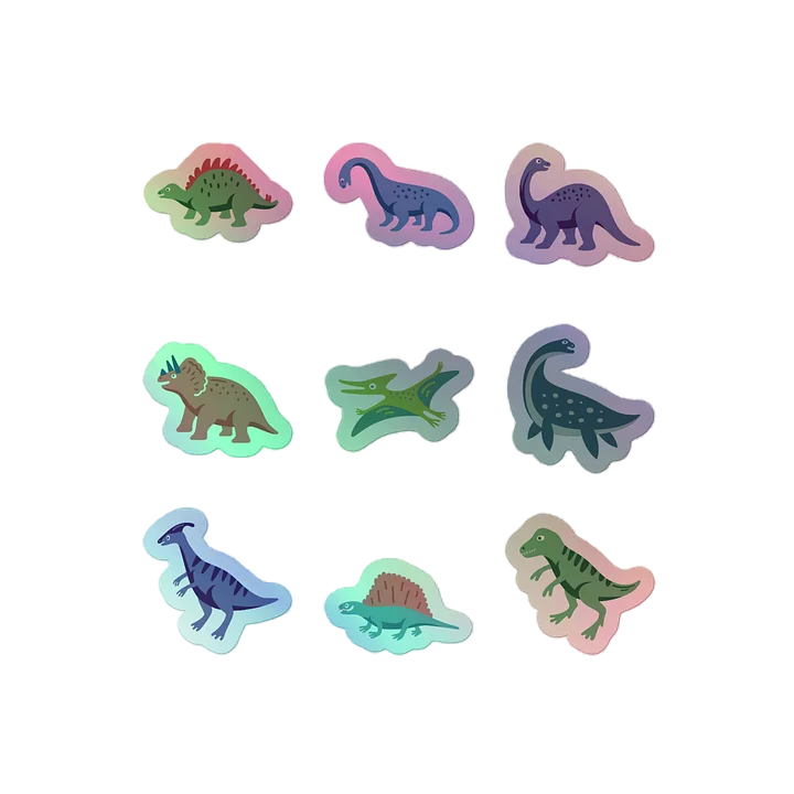 Dino Delight Holographic Sticker Pack product image (1)
