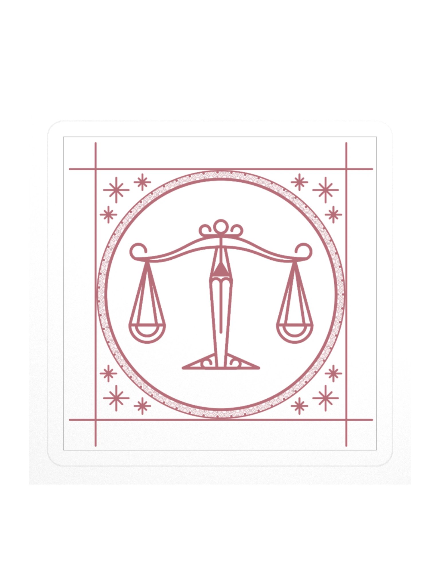 Libra Zodiac Sticker — Regal Symbolic Balance Emblem Design product image (1)