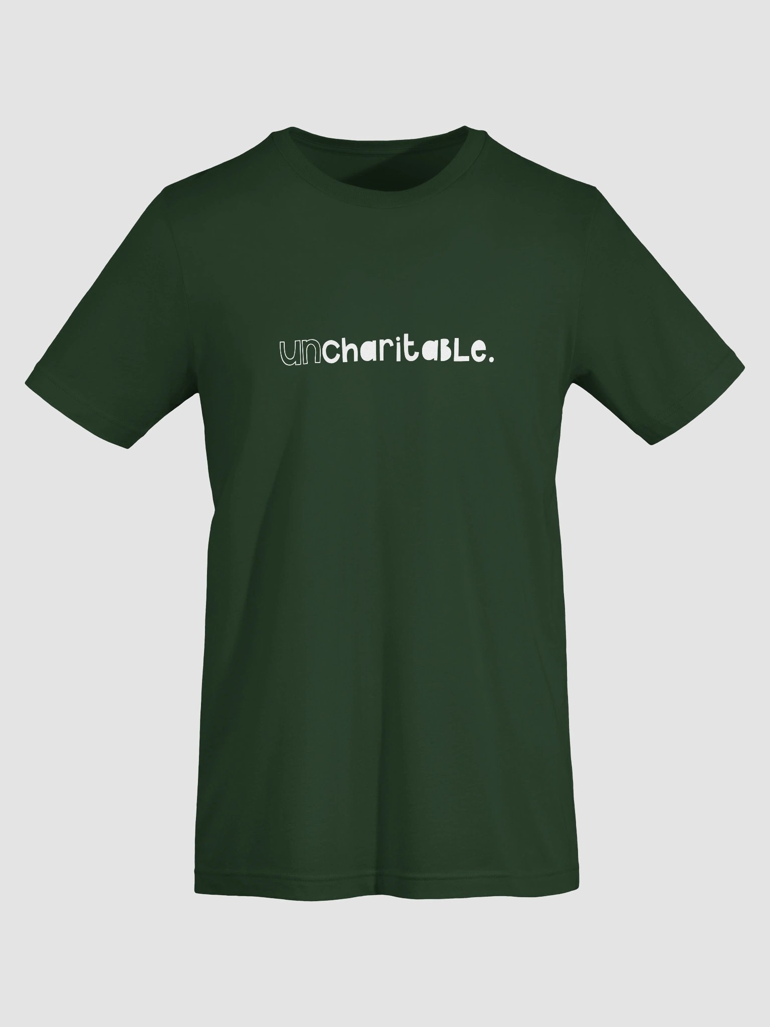 Uncharitable Bold T-Shirt (dark colours) product image (9)