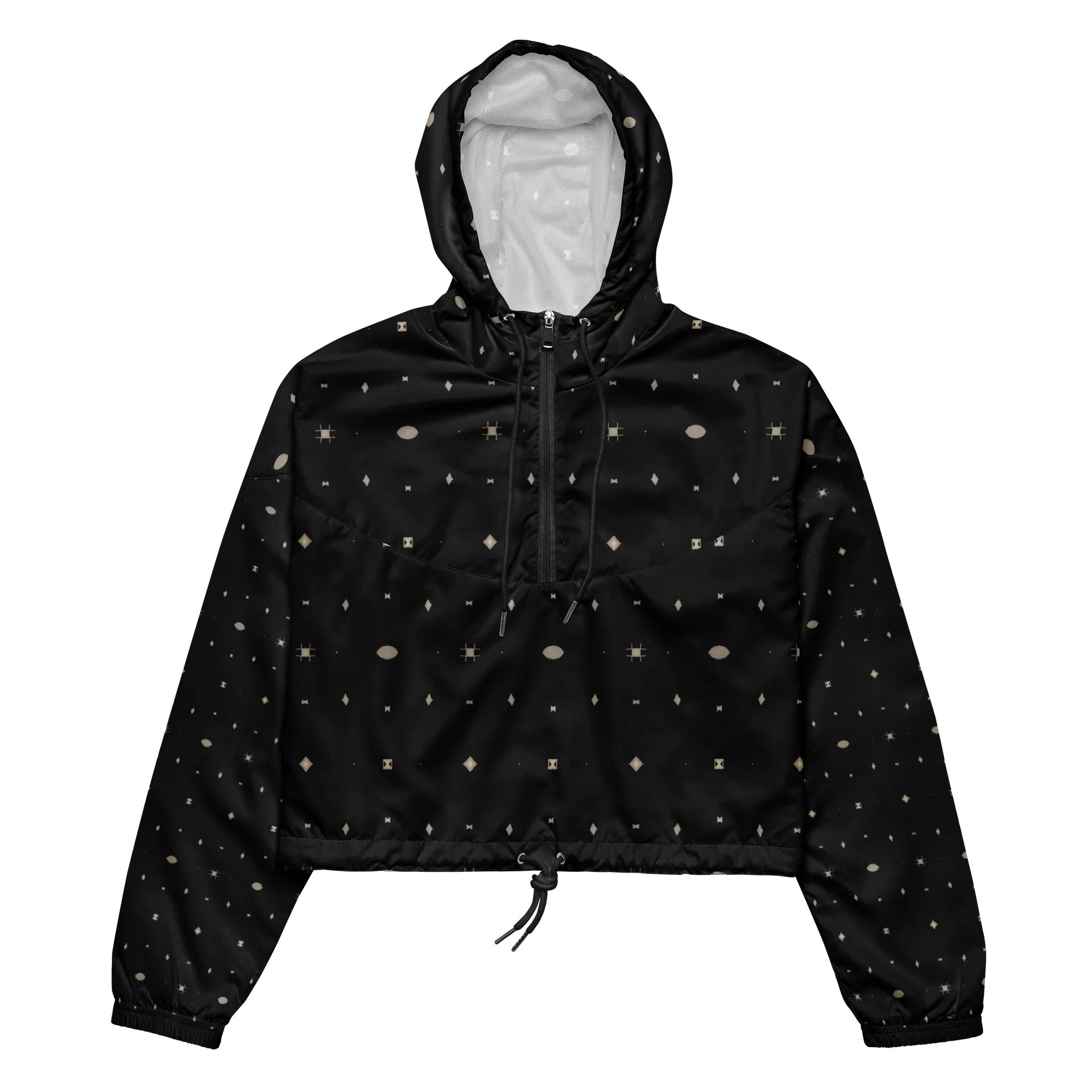 Geometric Dot Grid Women's Cropped Windbreaker product image (2)