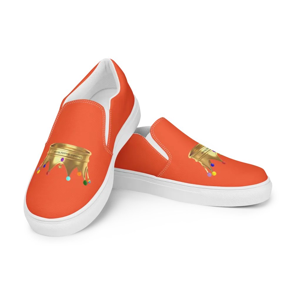 Queendom Beautiful Women Crown Canvas Shoes /Orange (TM) product image (3)