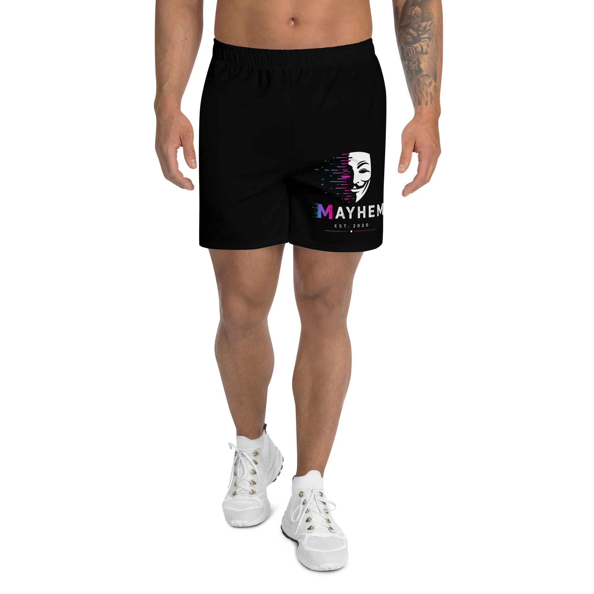 Glitch Mayhem Men's Athletic Long Shorts product image (1)