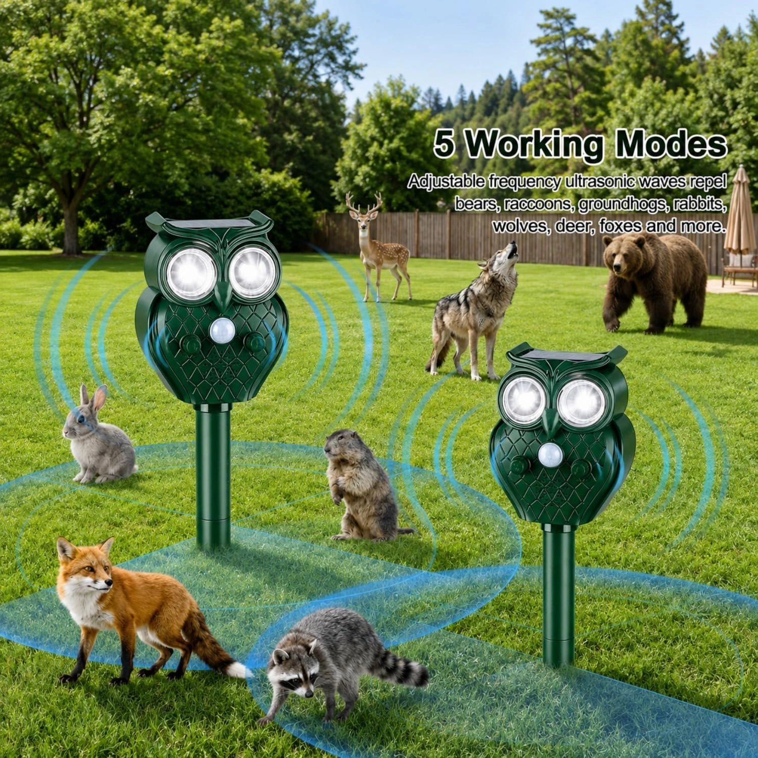 Solar-Powered Ultrasonic Animal Repeller product image (6)