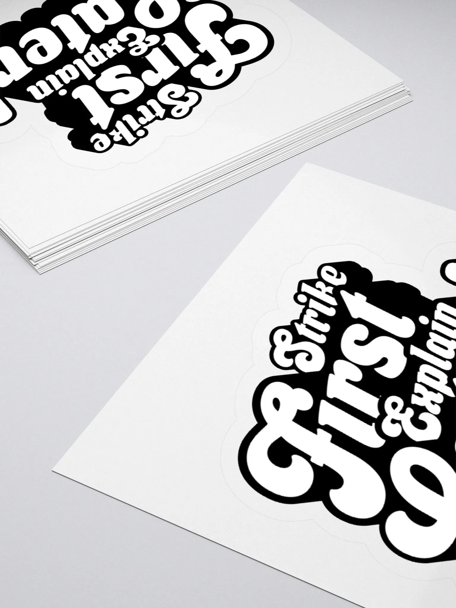 Strike First, Explain Later! Sticker – Perfect for Strategy & MMORPG Gamers product image (4)