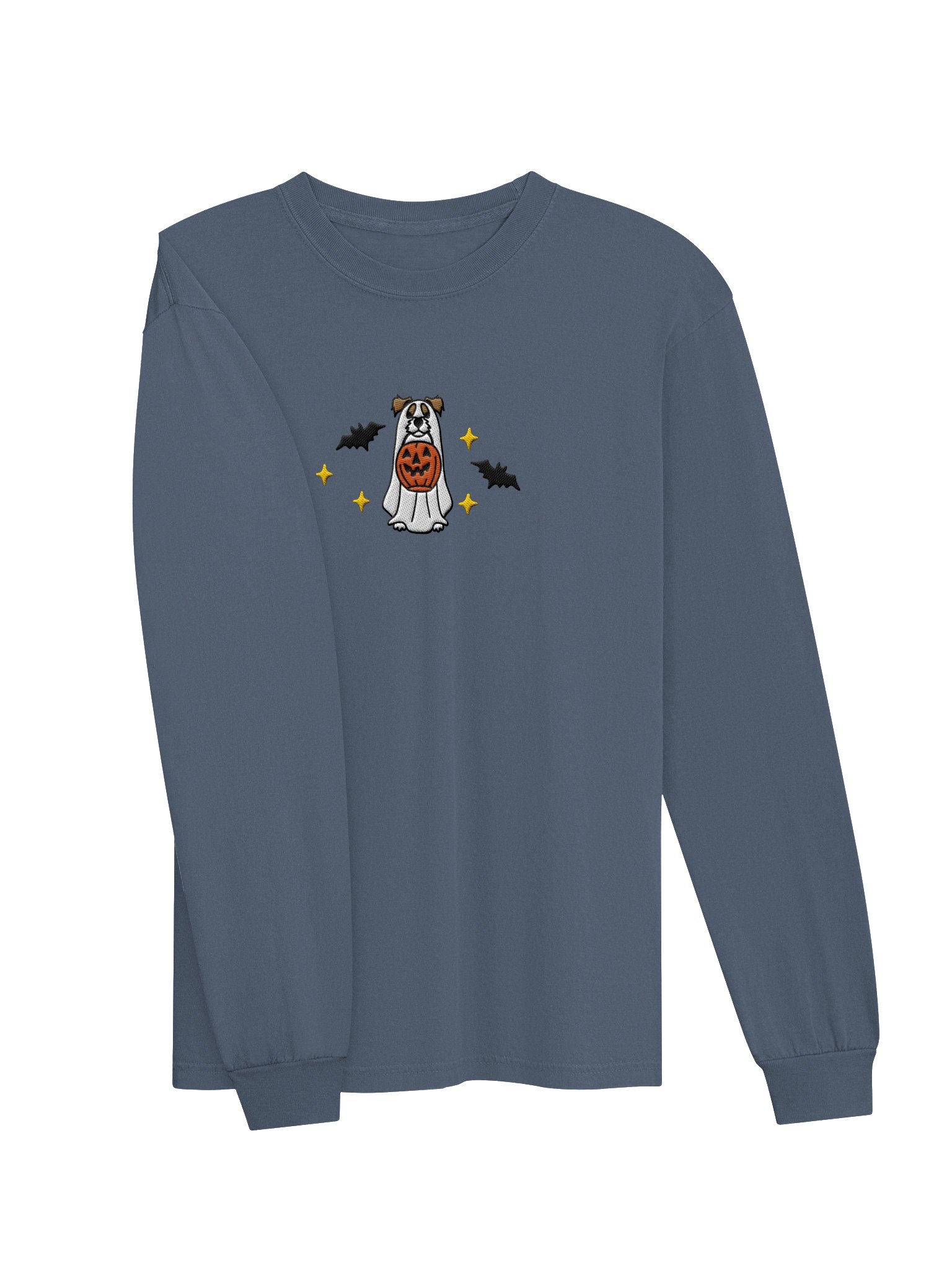 Halloween Parson Russell Terrier (Tan & White, Rough Coat) Embroidered Long-Sleeve T-Shirt product image (15)