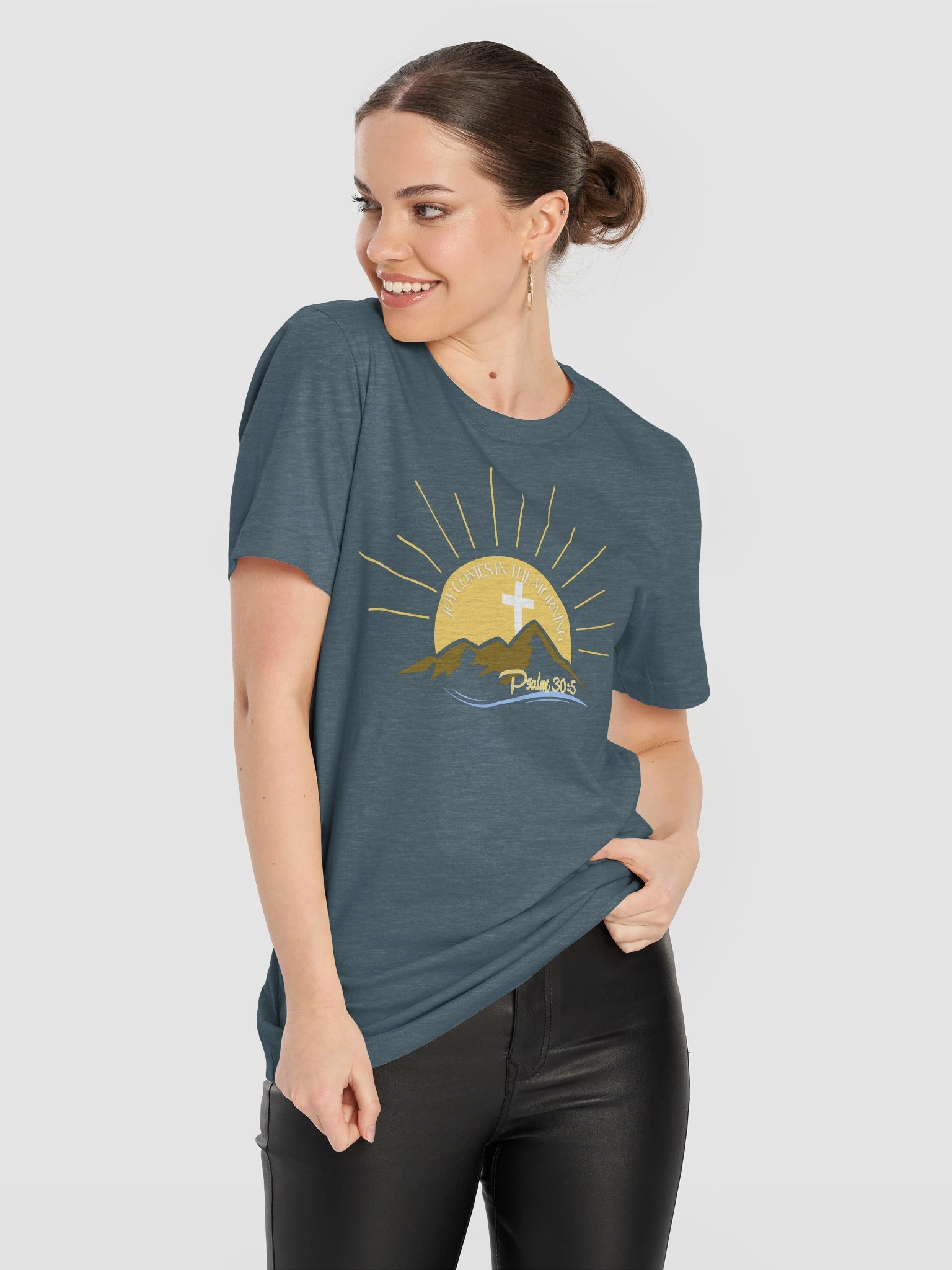 Joy Comes in the Morning Christian Tee product image (117)