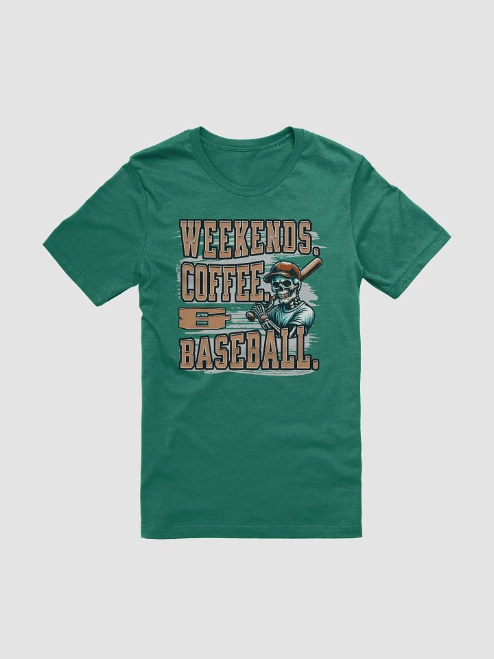 Weekends Coffee And Baseball Skeleton Warrior Tee product image (1)
