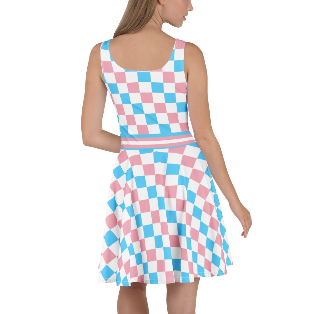 Trans Checkered Skater Dress product image (5)