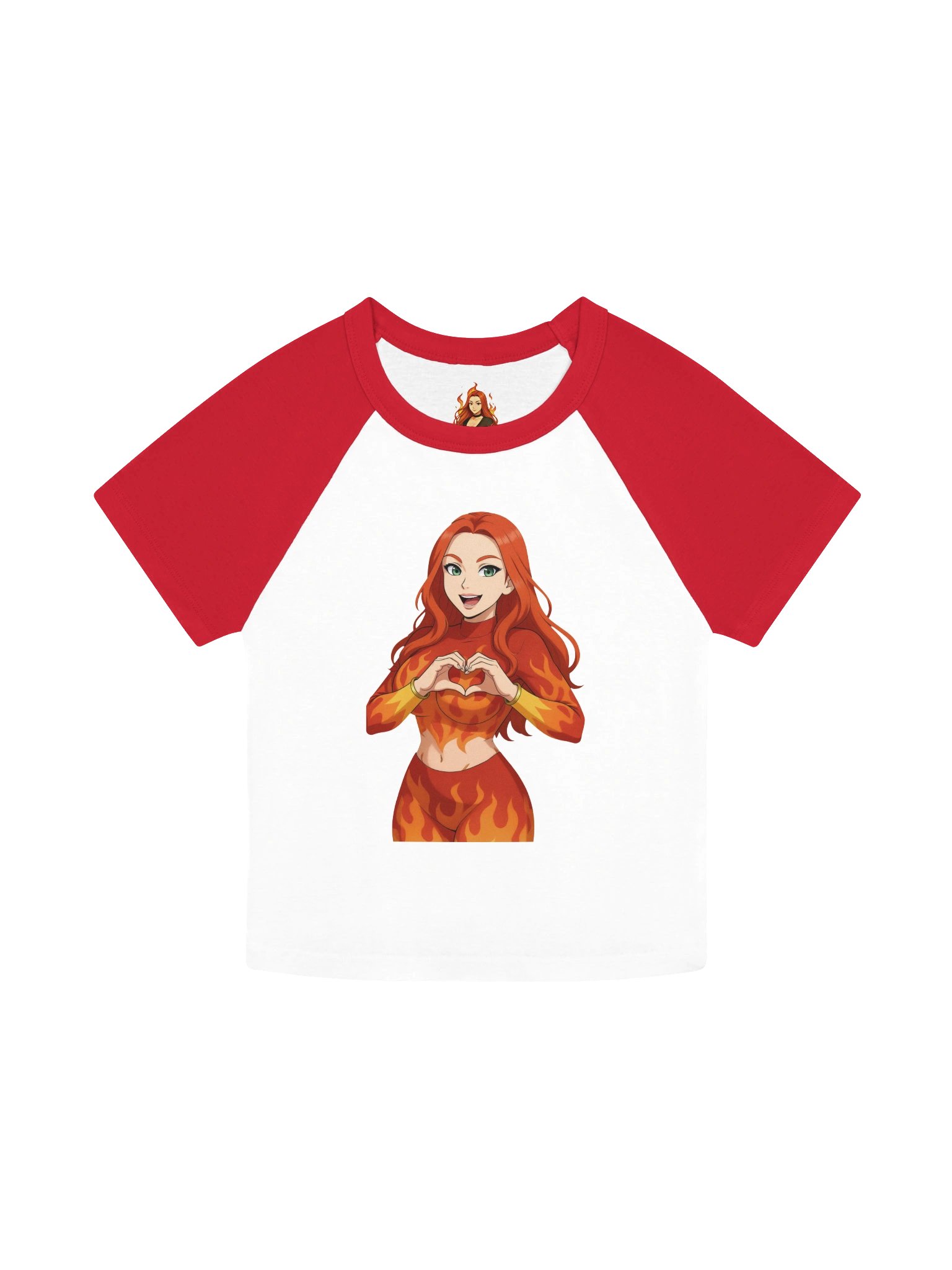 Flamey Micro Rib Raglan Baby Tee product image (1)