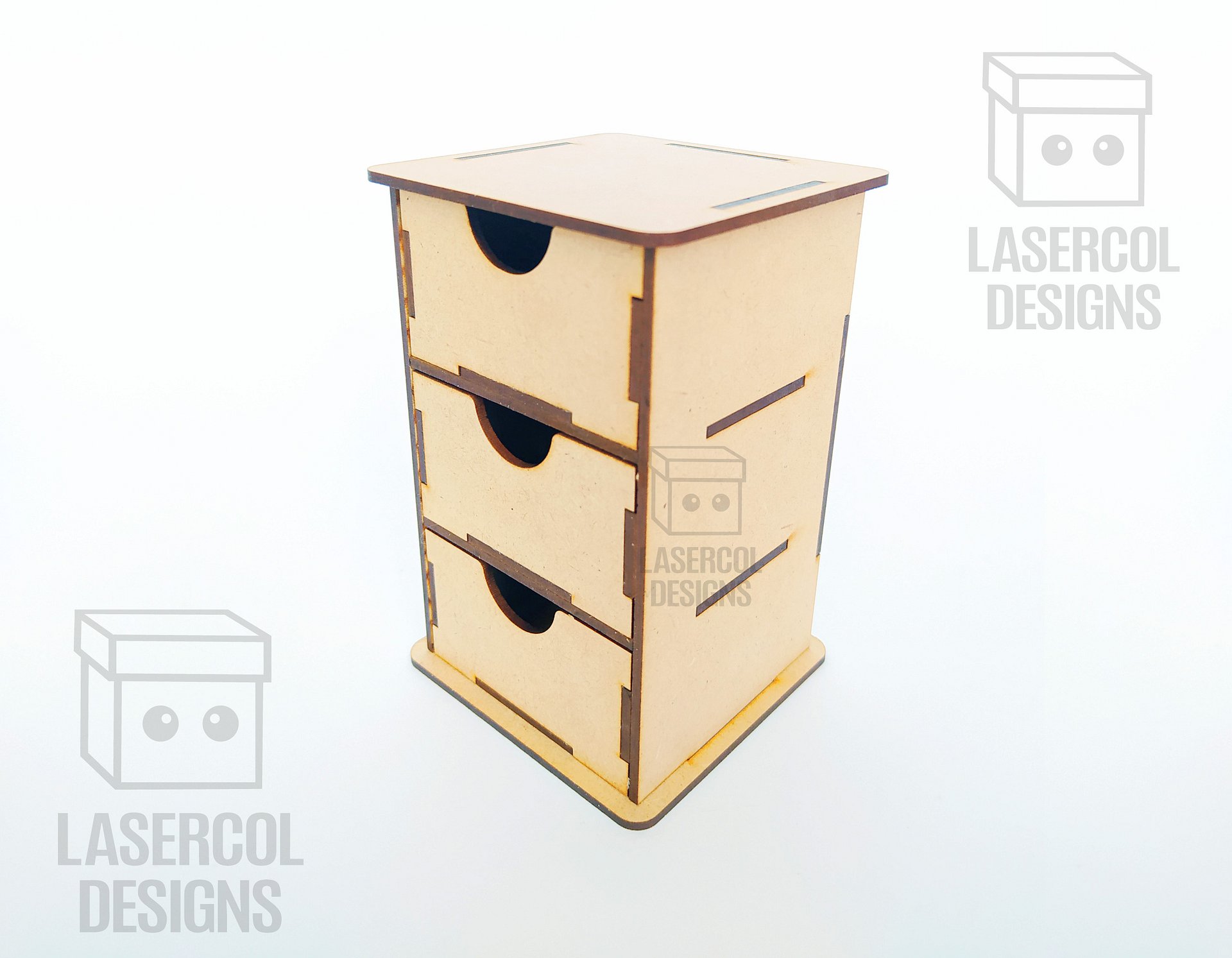 3 Drawers Desk Organizer - Laser Cut Files product image (7)