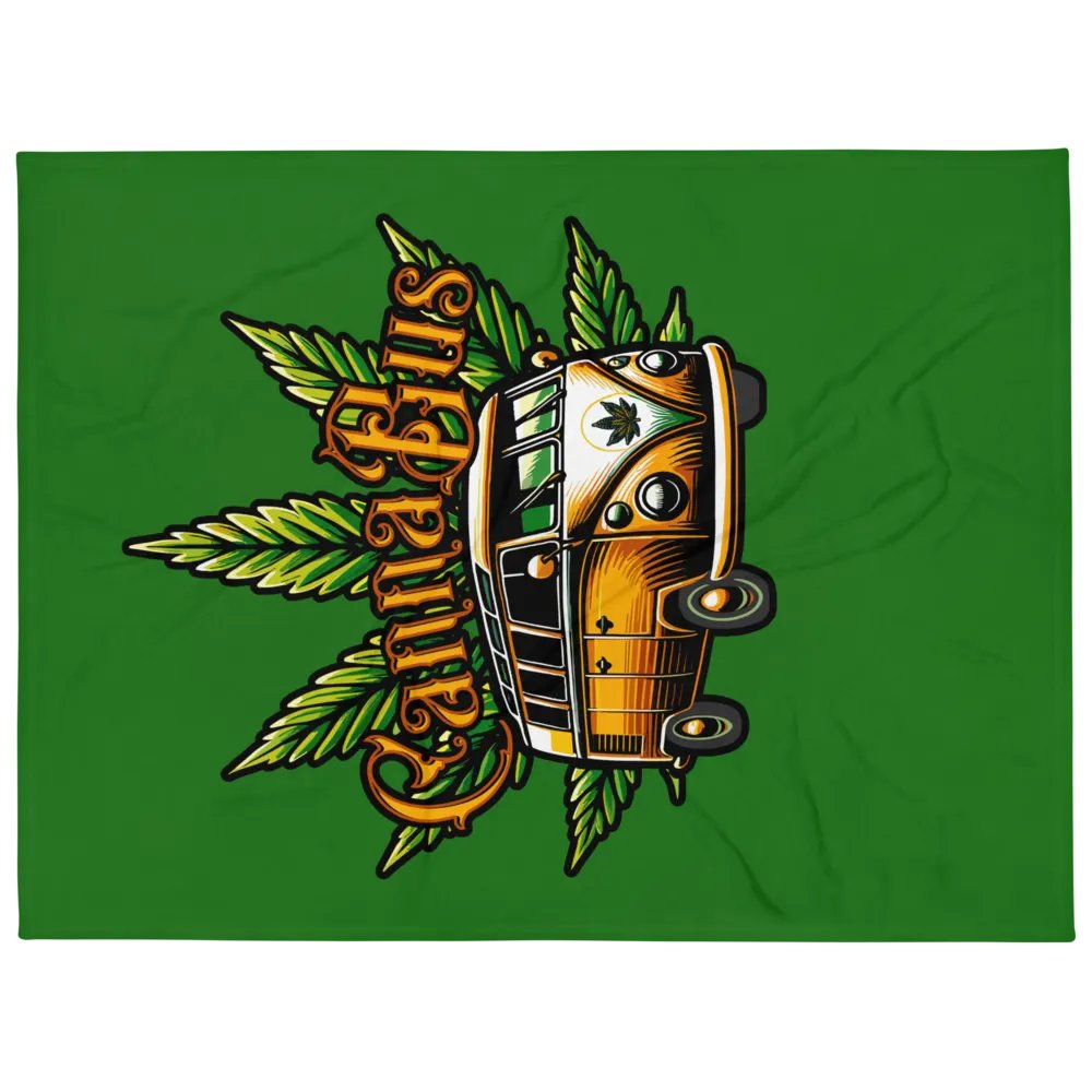 Marijuana Canna Bus Fleece Blanket product image (3)