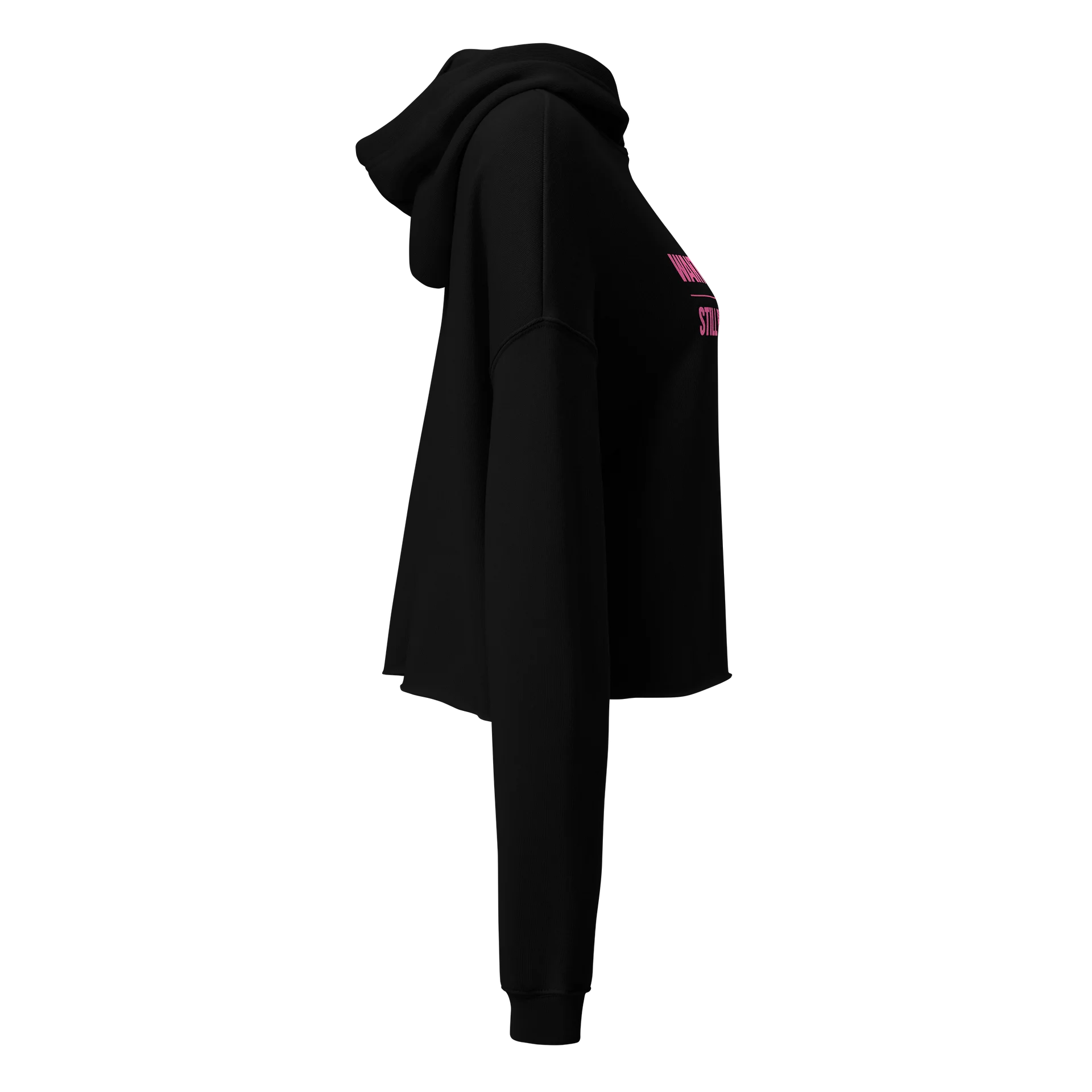 Want He Do It Still Blessed Women’s Cropped Hoodie – Pink Edition product image (3)