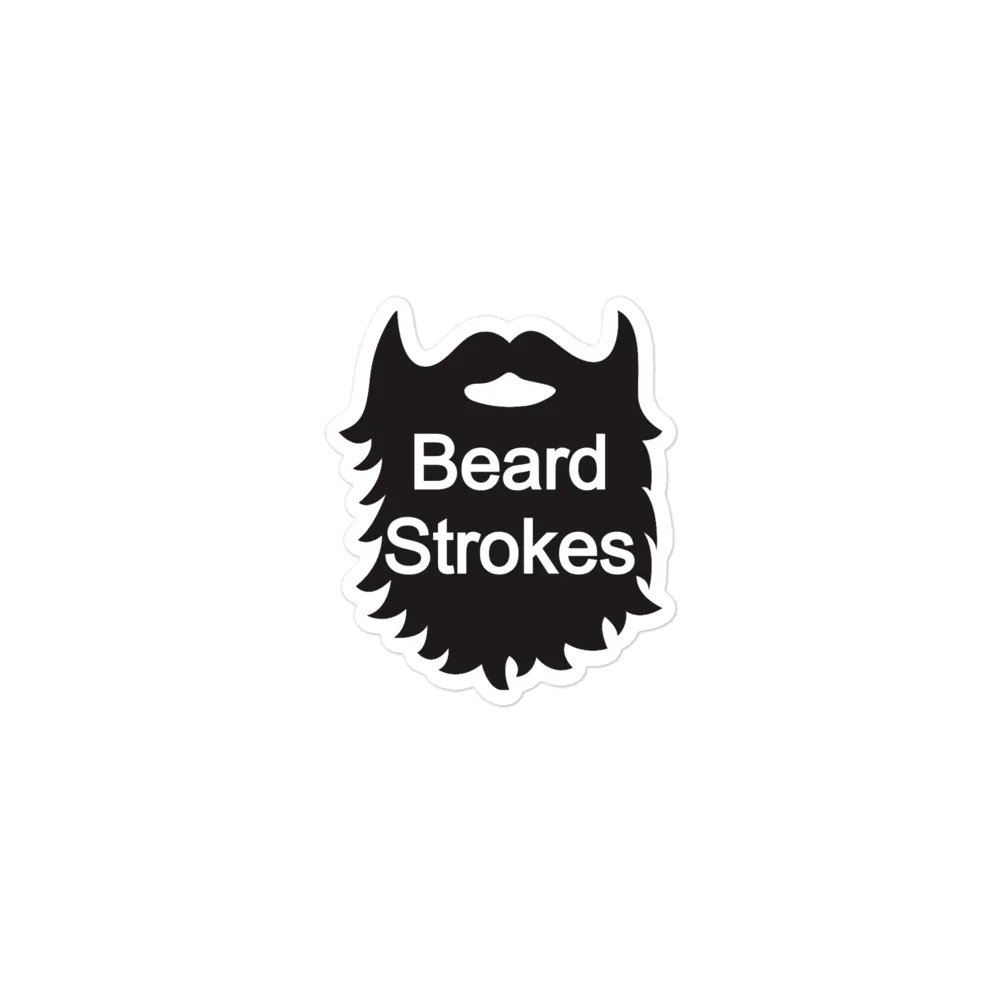 Black Beard Strokes Magnet product image (1)