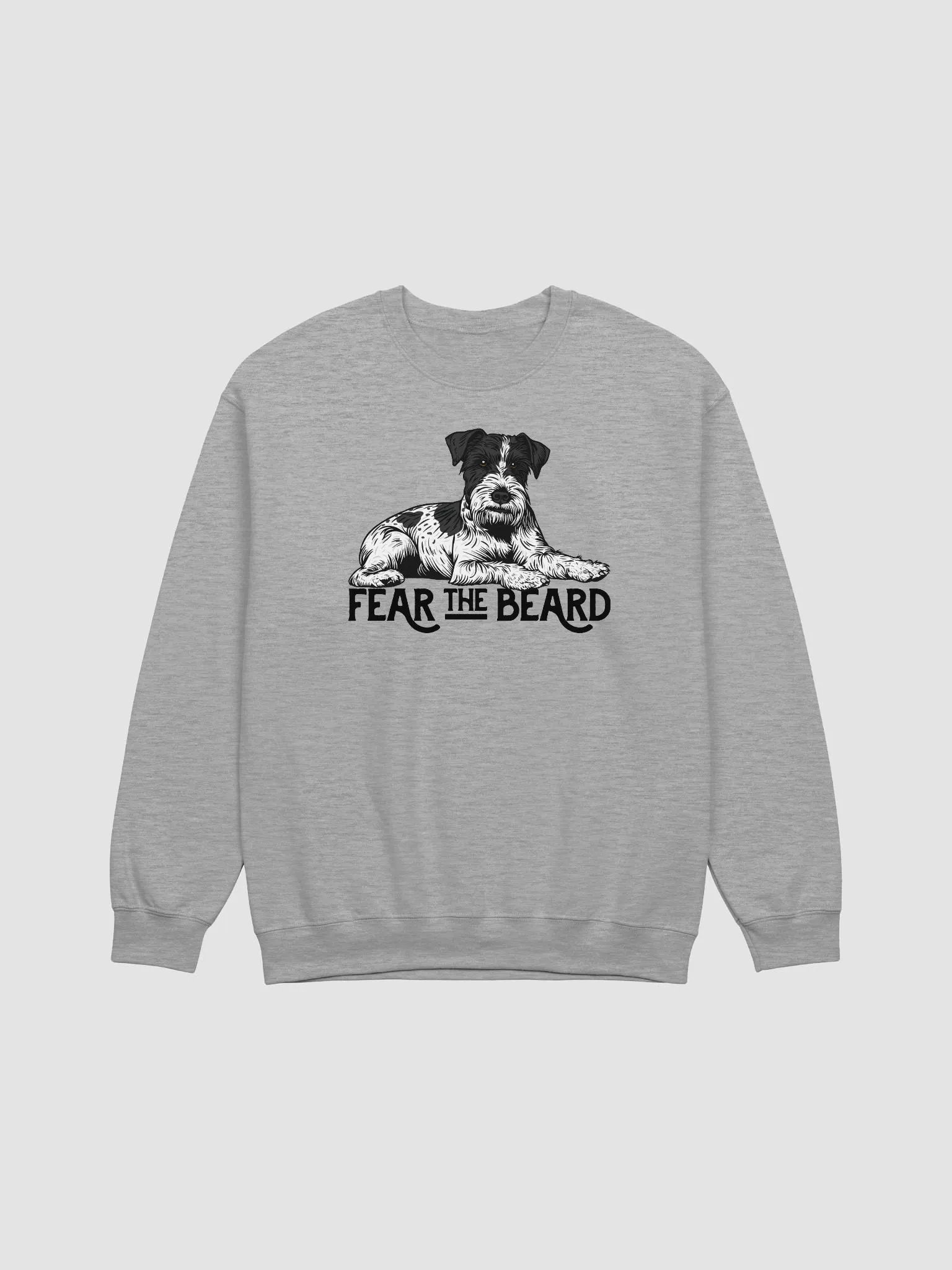 Fear the Beard Sweatshirt of a Schnauzer(Black & White Parti) | Funny Shirt for Bearded Dog Paw-rents product image (1)