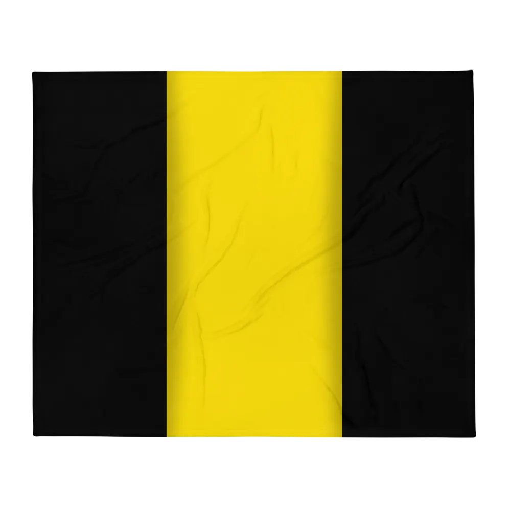 Black Yellow Black Flag Colored Throw Blanket product image (2)