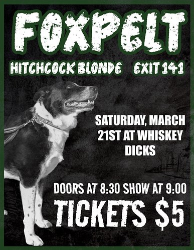 21+ Show this Saturday with @blondehitchcock11 and @foxpeltband 🥶

Pull up and jam with us! 

#supportlocalmusicians #livesho...