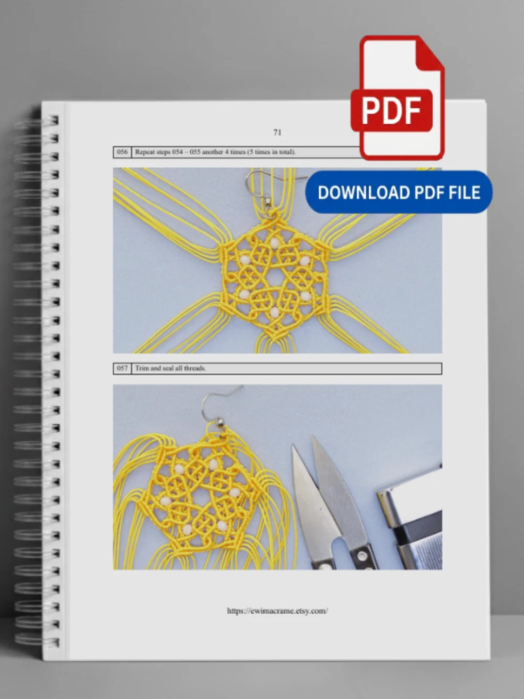 Micro Macrame Celtic Mandala – Photo & Video Tutorial product image (7)