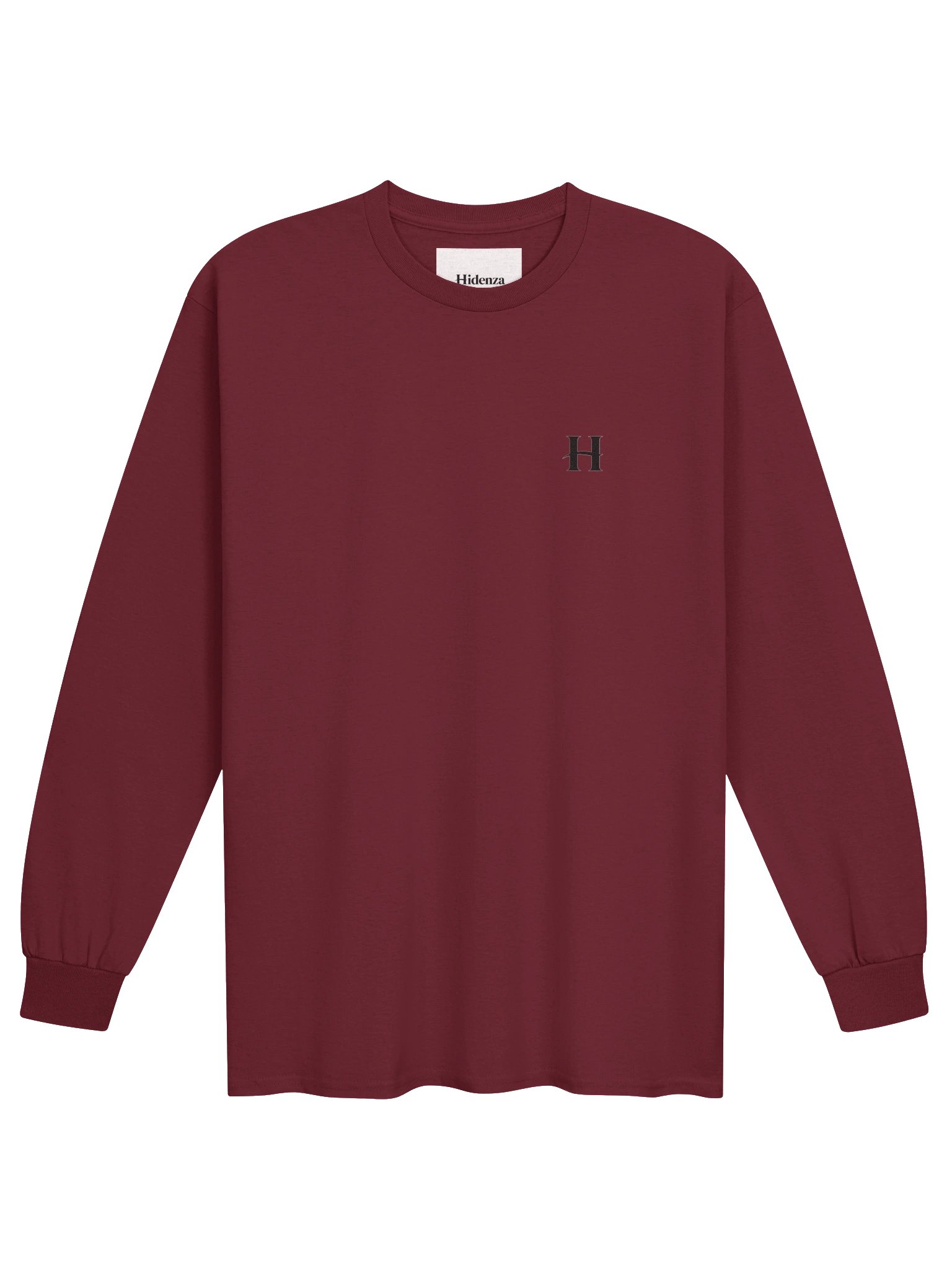 "Go Your Own Way" Long Sleeve Tee – Burgundy Oversized Back Graphic Streetwear T-Shirt product image (1)