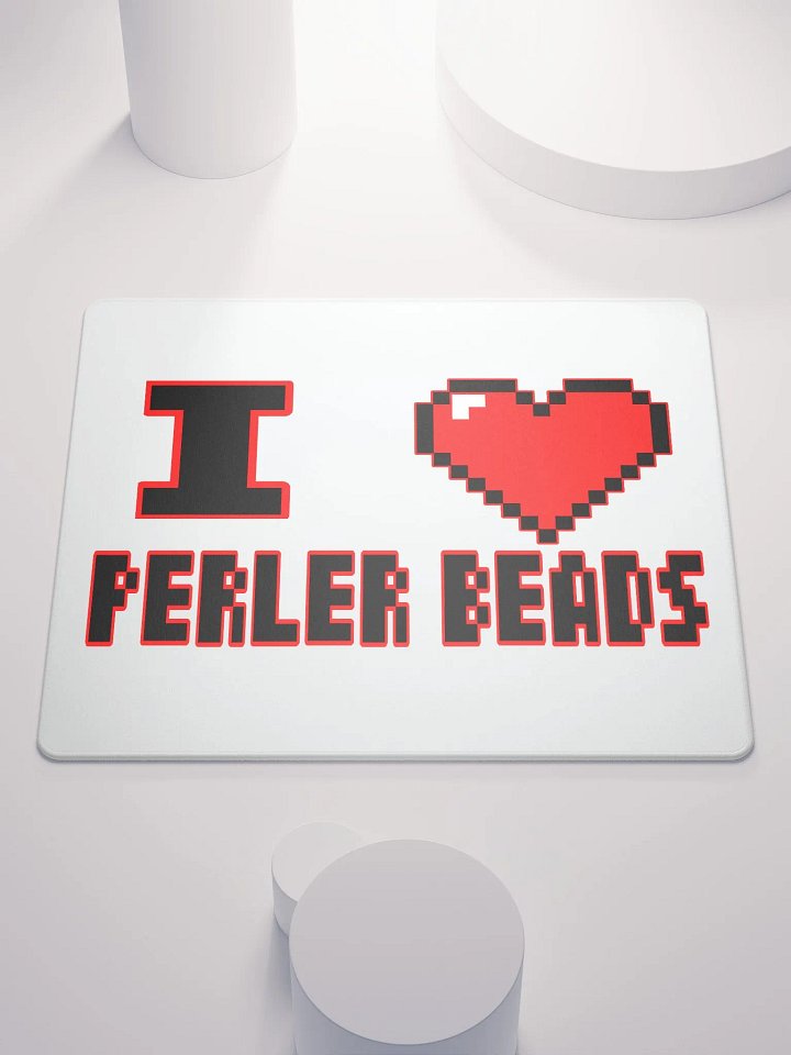 I Heart Perler Bead 2 Mouse Pad product image (2)