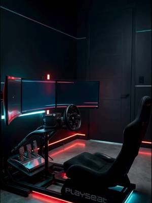 Walking into the cockpit. Stream about to go live. 🏎️🎮 Follow if you rock with sim racing. Created with AI #simracing #streamersetup #playseat #gaming #2four