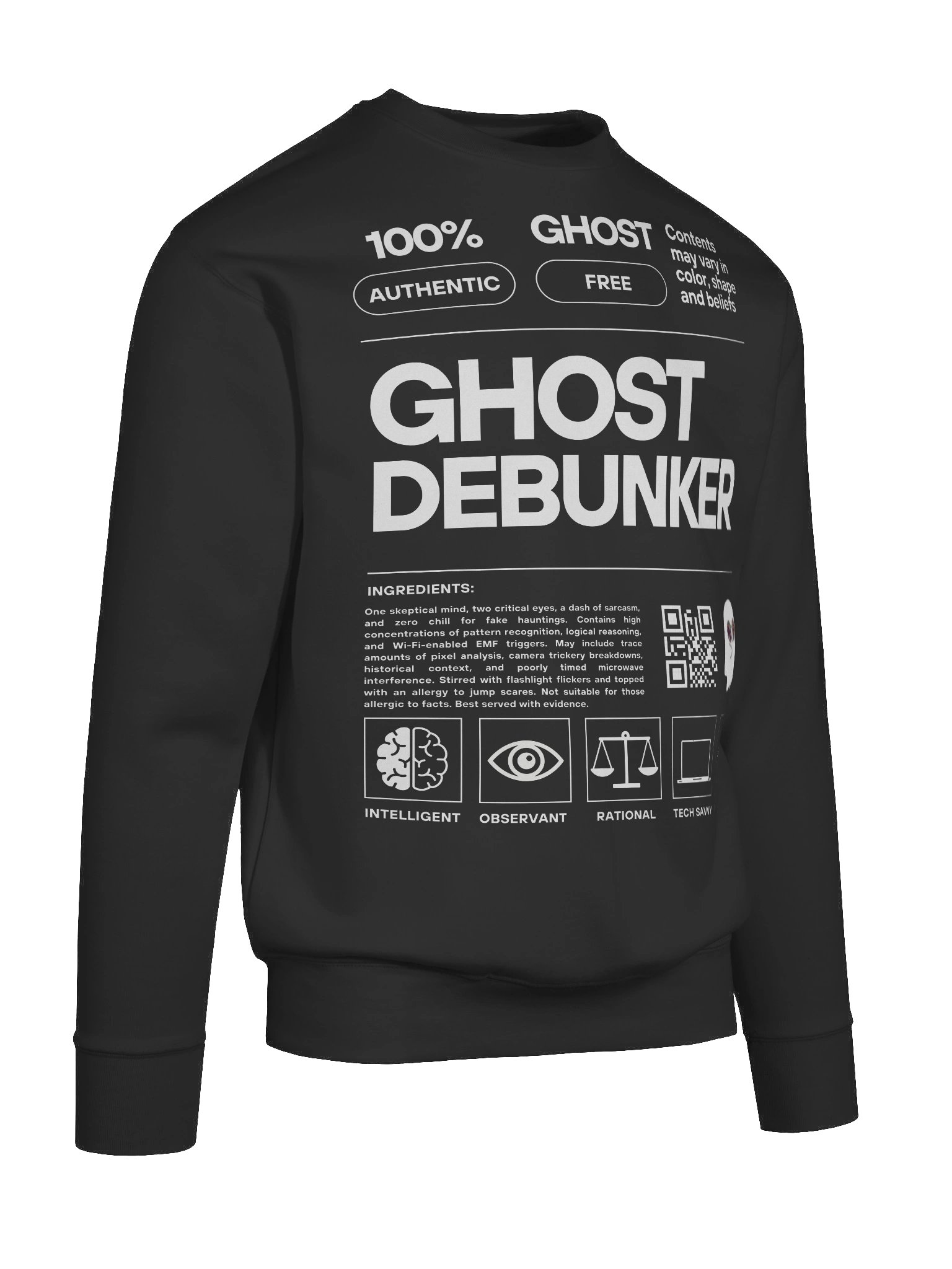Ghost Debunker – Product Label Pullover product image (10)