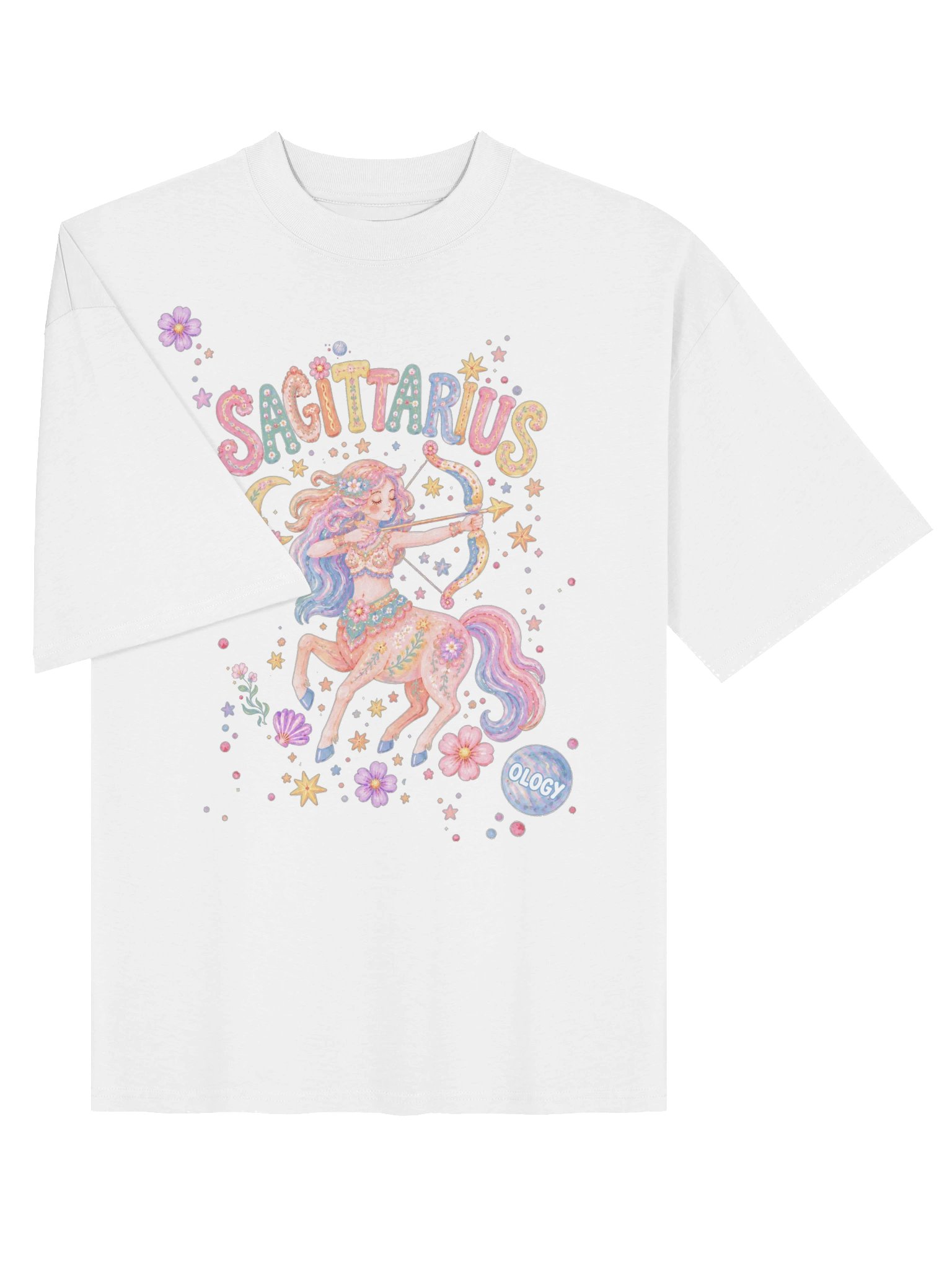 Sagittarius Astro Pop Oversized Tee product image (11)