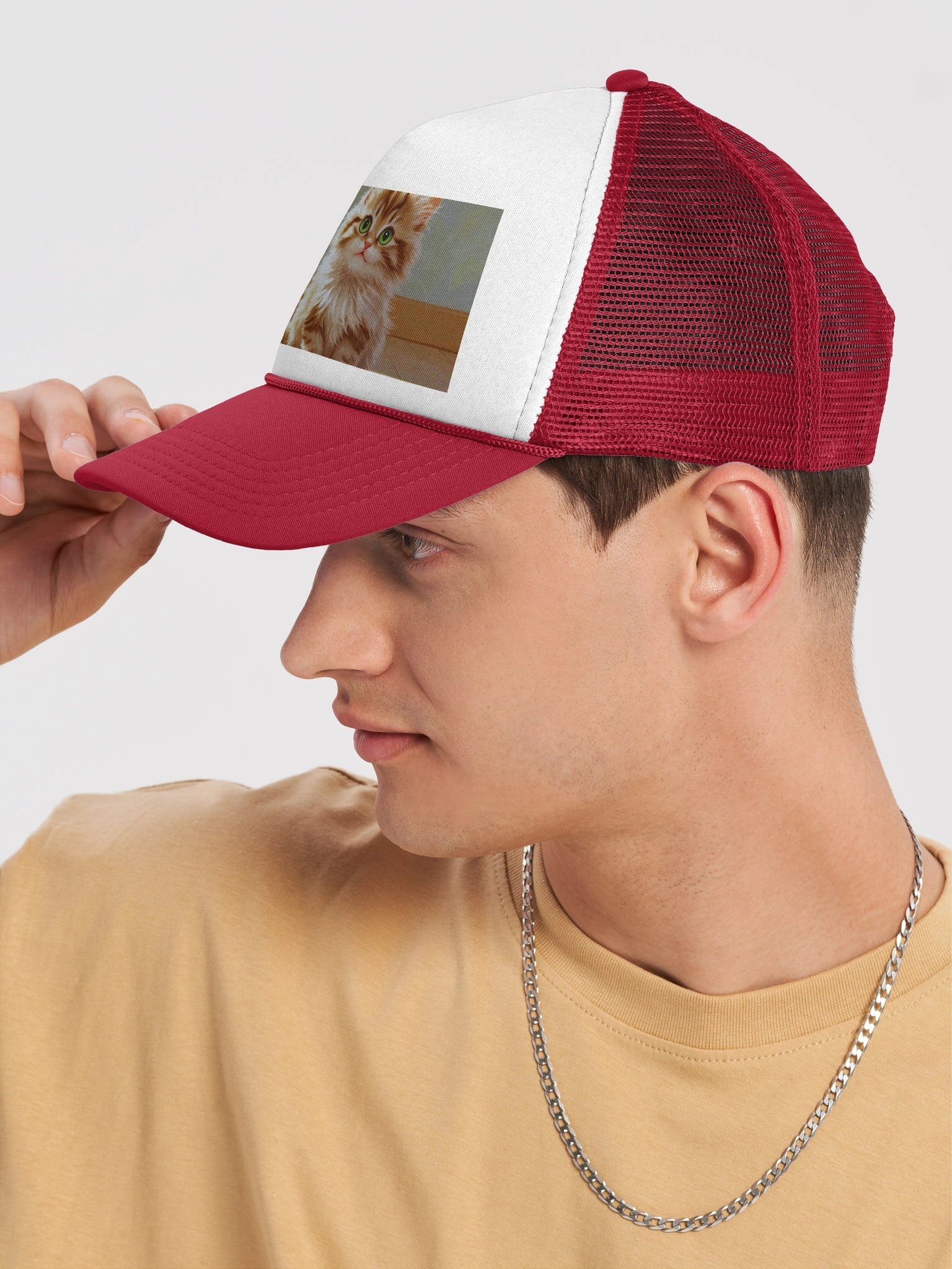 kitty red colour Cap product image (7)