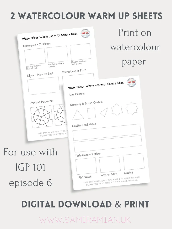 IGP101 Watercolour Warm Up Sheets product image (1)