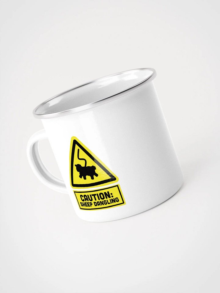 Caution Sheep Dangling | Enamel Mug product image (2)