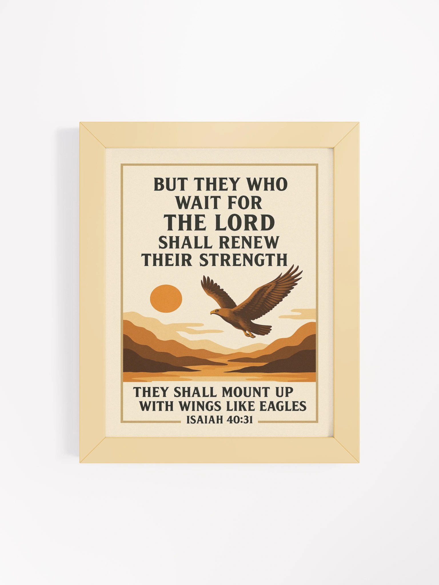 Isaiah 40:31 Wall Art – Christian Scripture Decor | Soar on Wings Like Eagles product image (4)