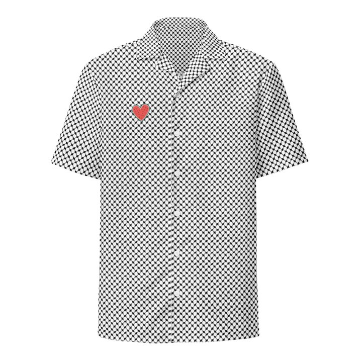 Keffiyeh Watermelon Heart Button Unisex Shirt product image (1)